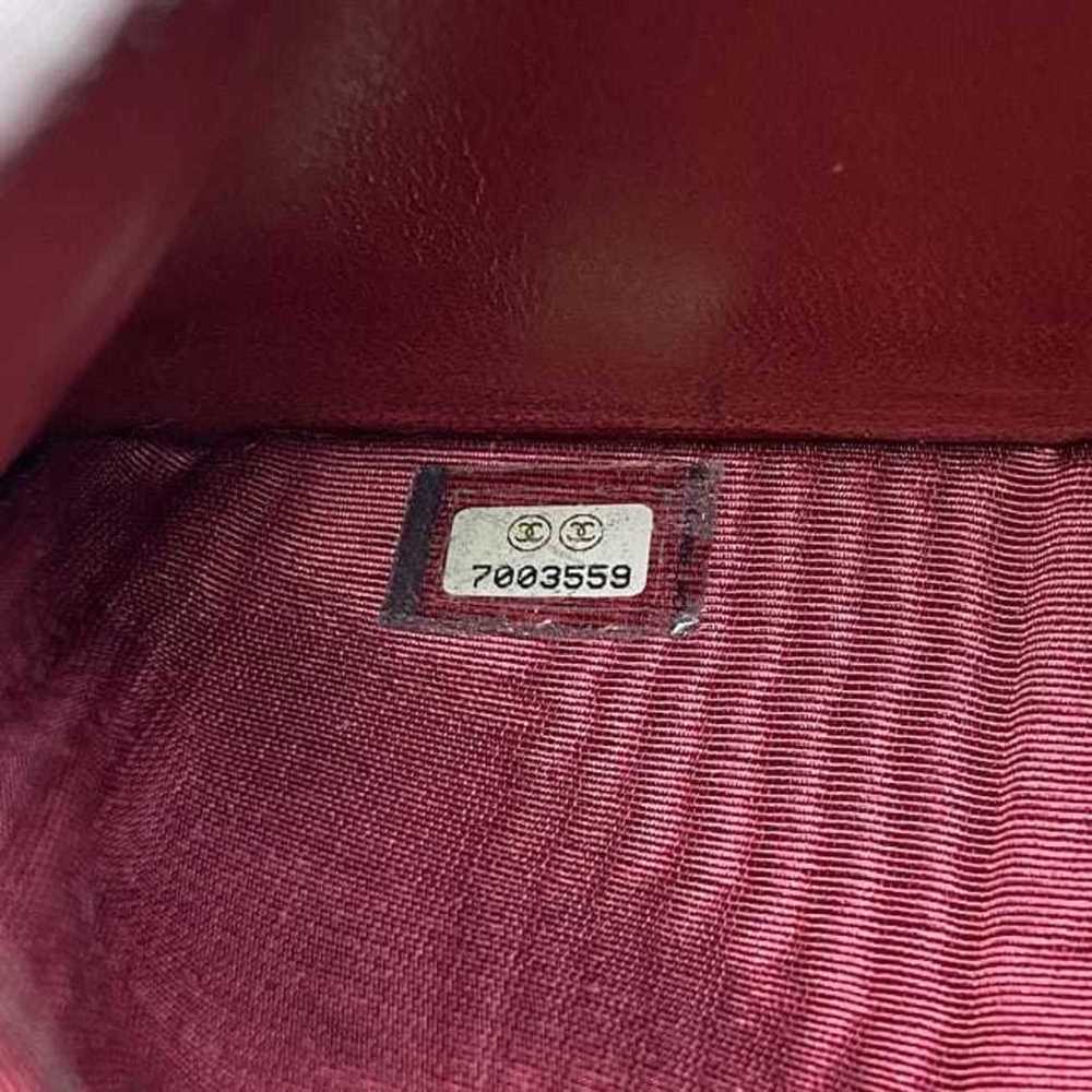 CHANEL Authentic Red Caviar Leather Logo Wallet - Picture 11 of 11